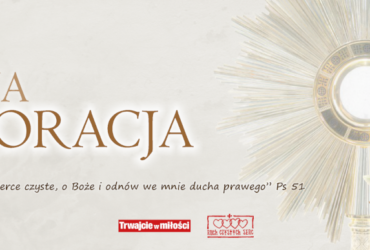 Baner październikowej akcji adoracji w intencji czystości - 2026 r.